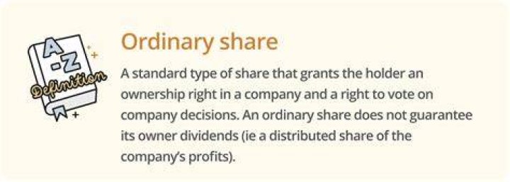 Are ordinary shares Current assets?