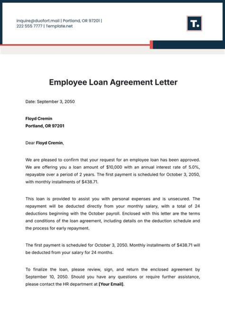 Can an employer give a loan to an employee?