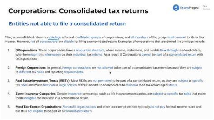 Can partnerships file consolidated tax returns?