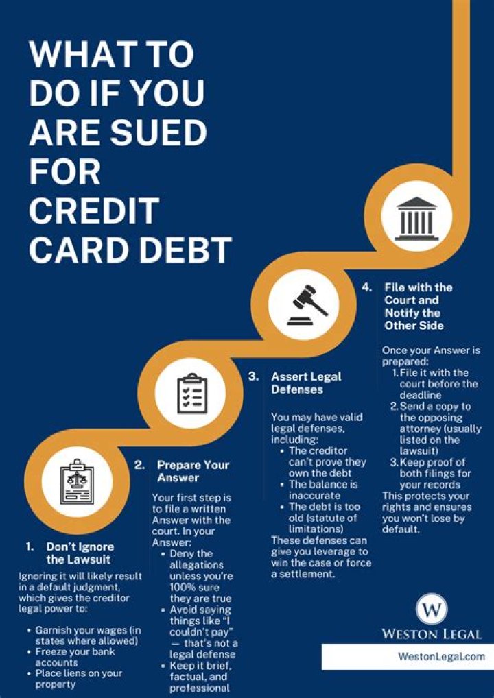 Can you get sued for credit card?