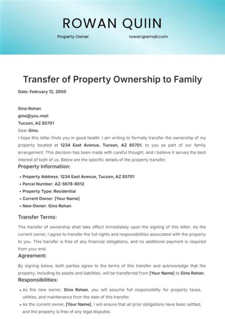 Can you transfer ownership of a house to a family member?
