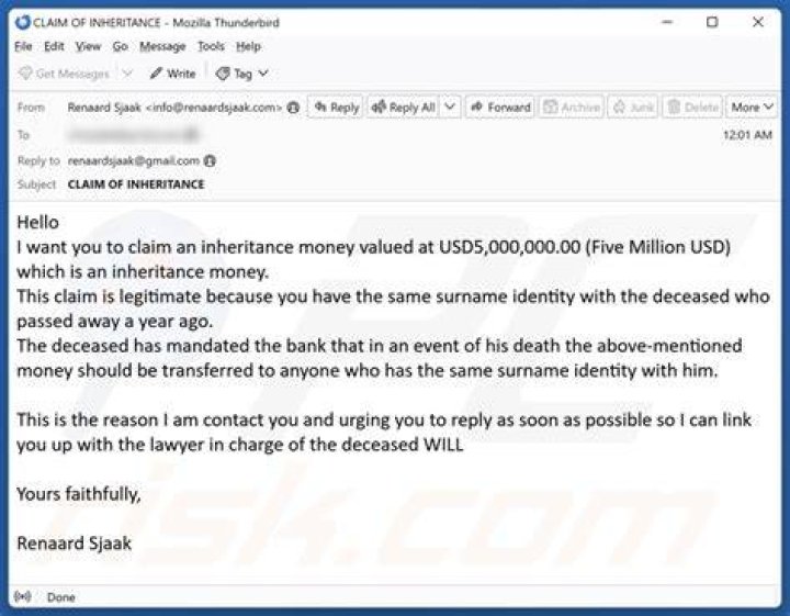 Do you have to claim inheritance money?
