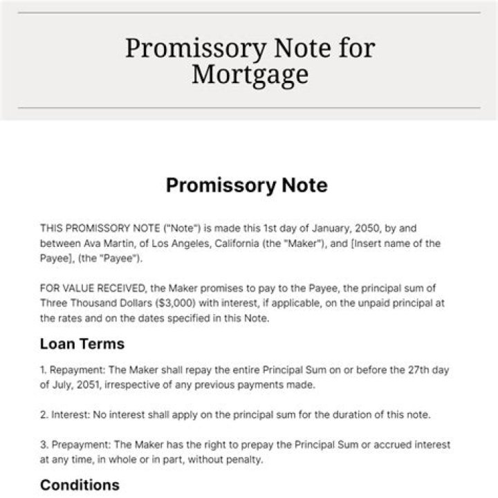 Does a promissory note secure a mortgage?