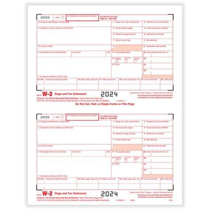 Does Copy A of W-2 have to be red?