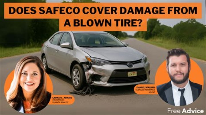 Does insurance cover damage from blown tire?
