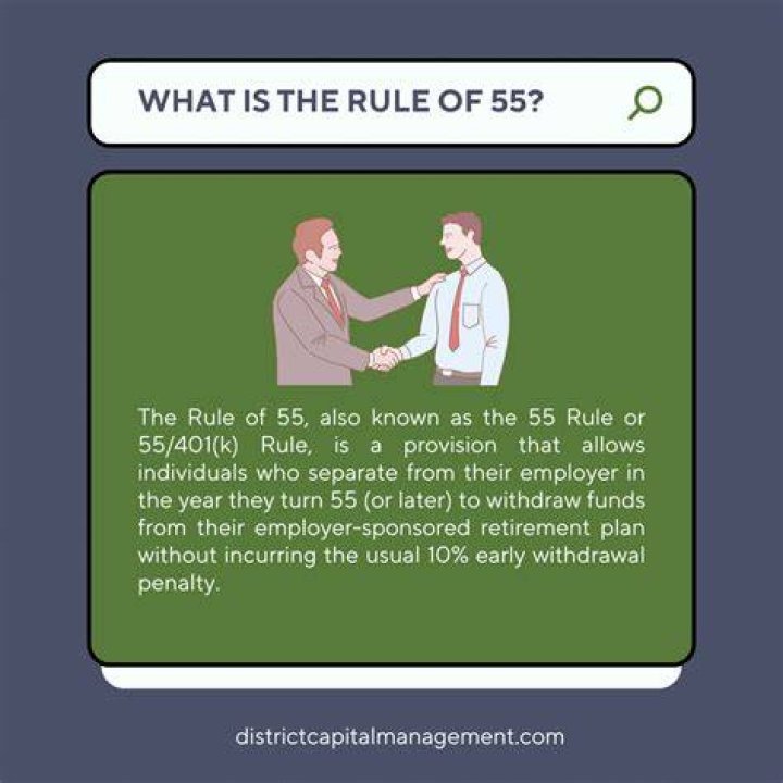 Does the rule of 55 apply to pensions?