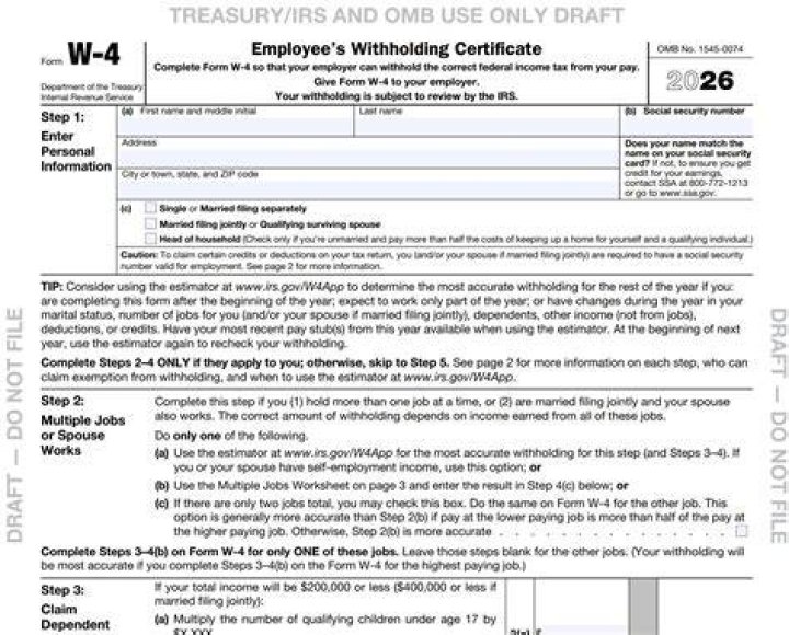 Does w4 cover federal and state?