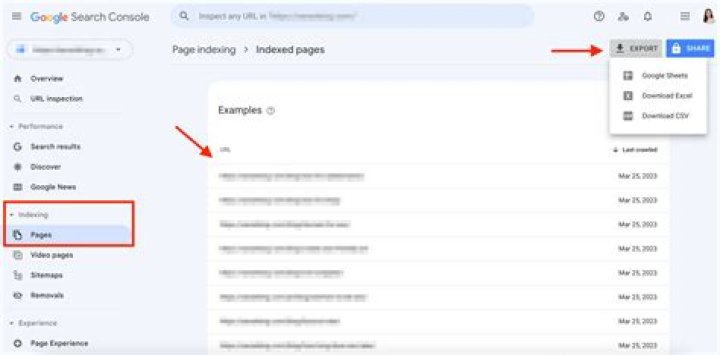 How can I get a list of all pages of a website?