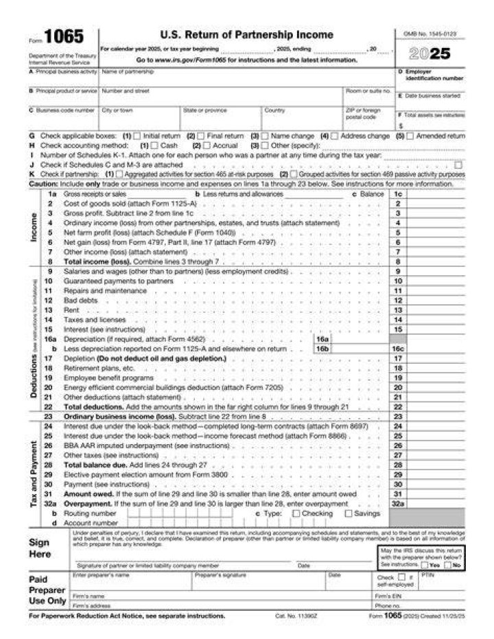 How do I fill out IRS Form 1065?