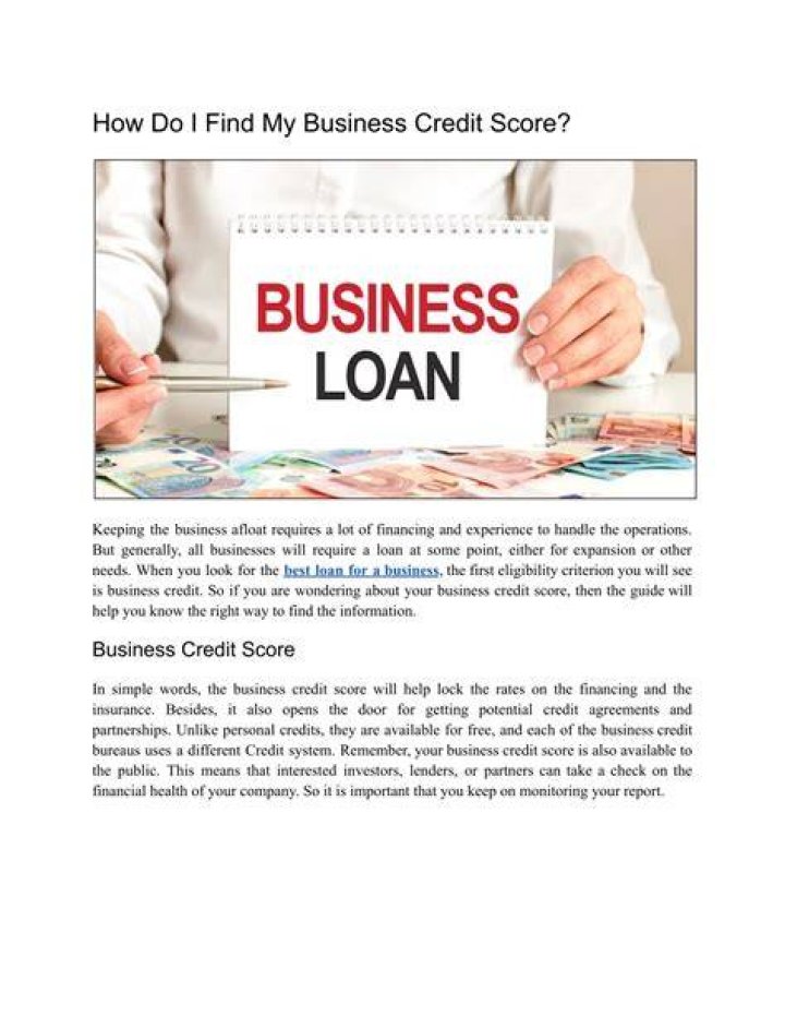 How do I find my business credit score?