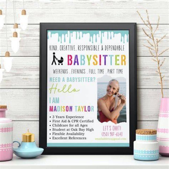 How do I make a good babysitting poster?