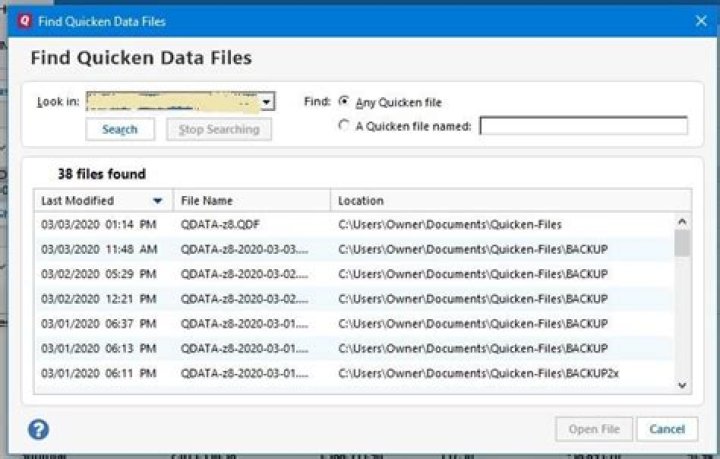 How do I open old Quicken files?