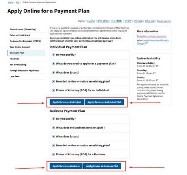 How do I set up a payment plan with the IRS?