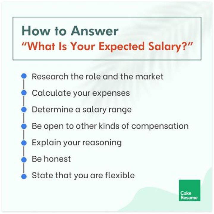 How do you answer what salary you want?