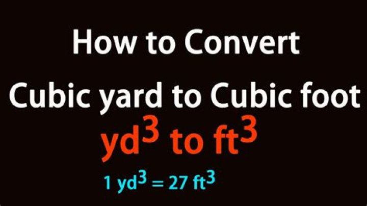 How do you convert cubic yards to yards?