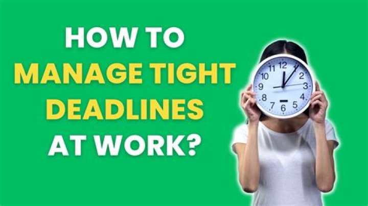 How do you handle a heavy workload with many deadlines?