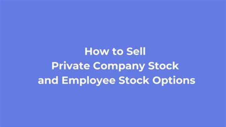 How do you sell stock in a private company?