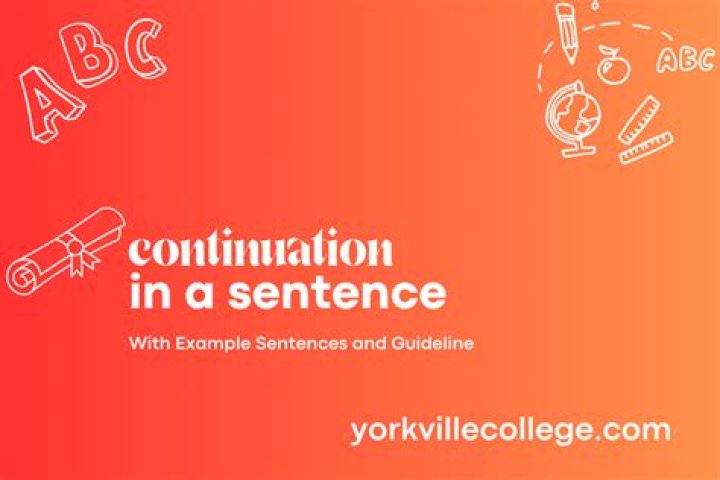 How do you use continuation in a sentence?