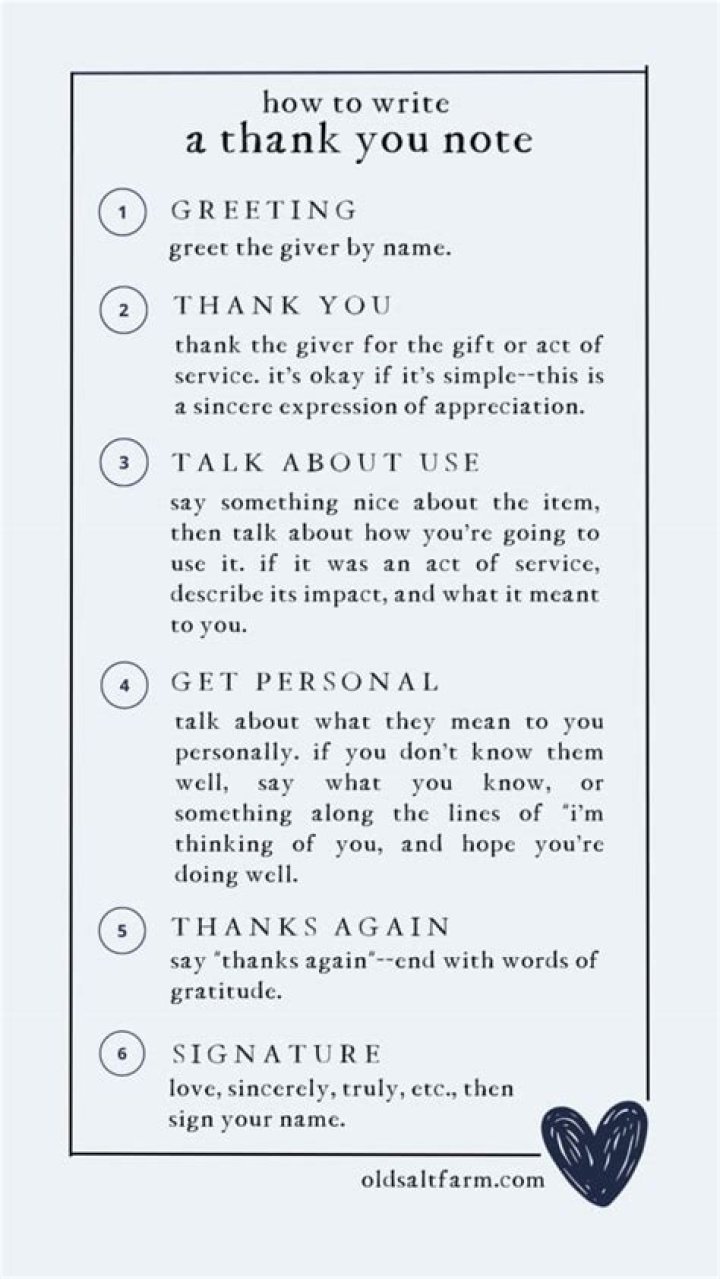 How do you write a thank you outline?