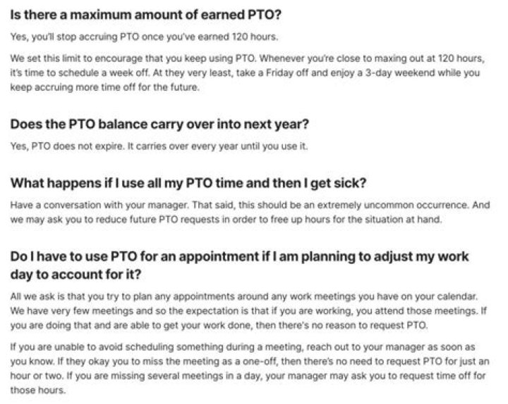 How do you write PTO?