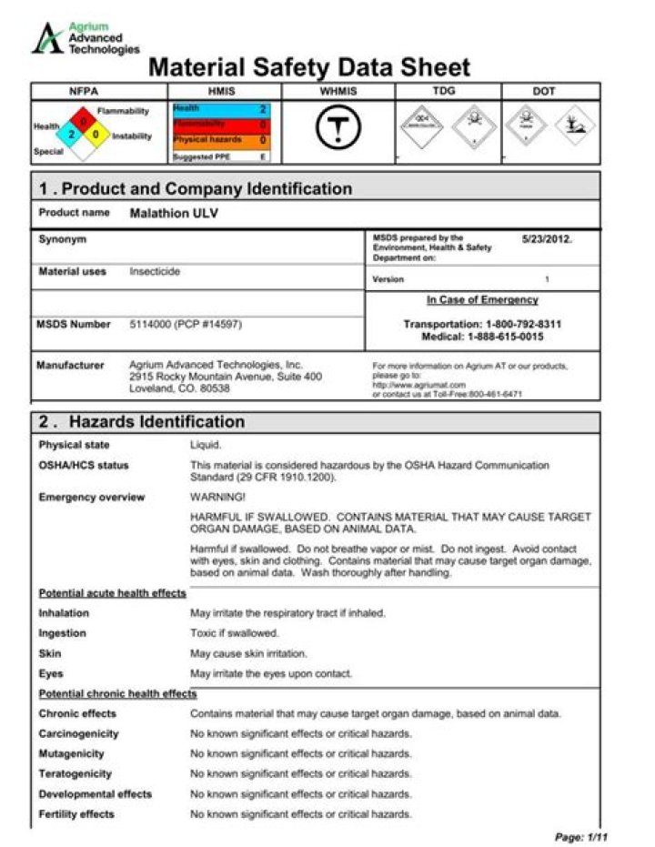 How long is a material safety data sheet valid for?