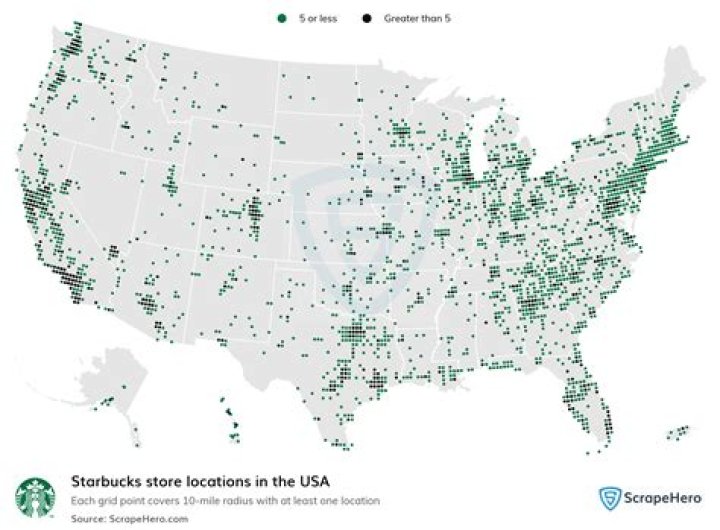 How many Starbucks locations are there in the world?