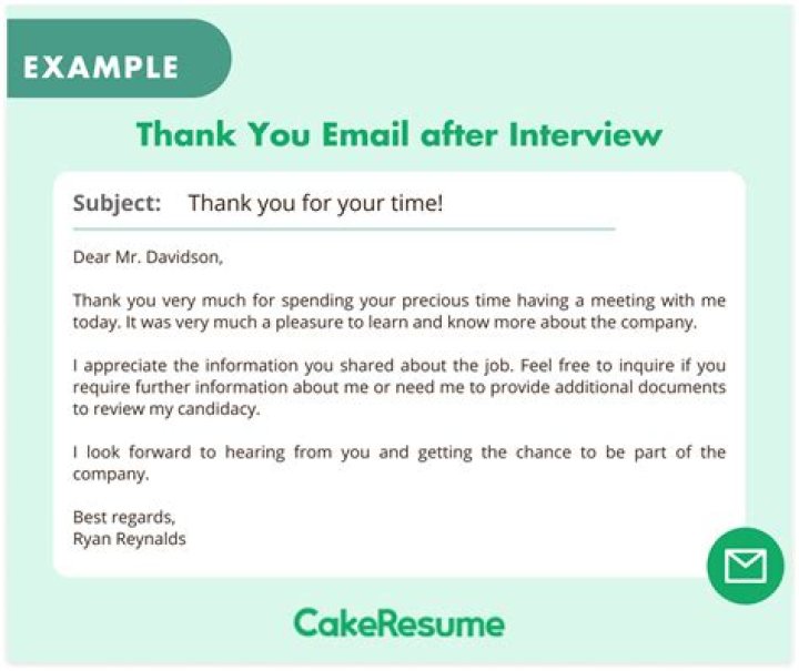 How soon after your interview should a thank you letter be sent?