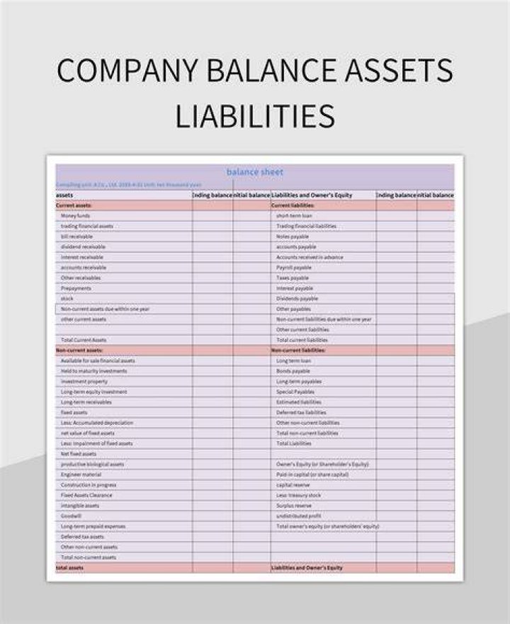 Is assets included in balance sheet?
