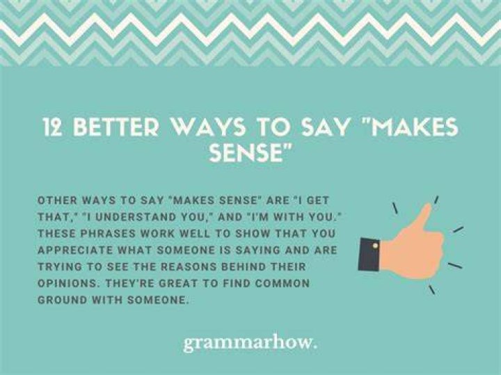 Is it correct to say makes sense?