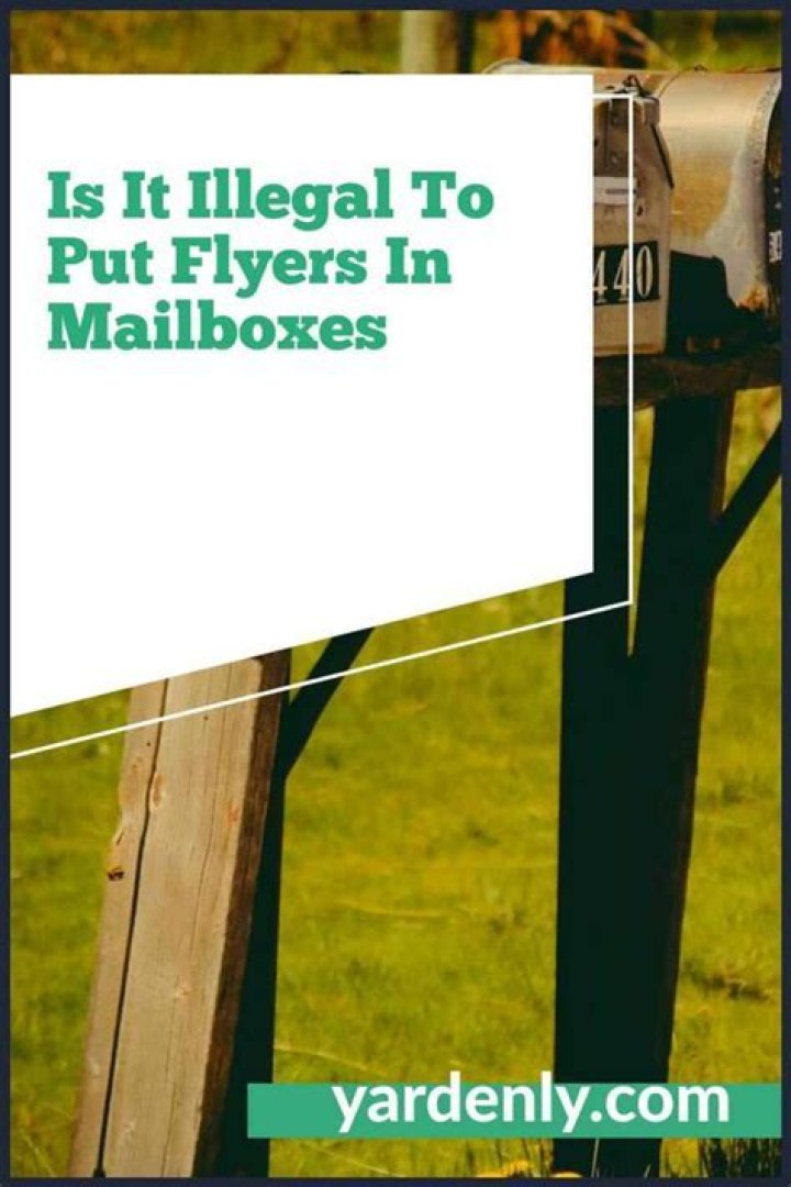 Is it illegal to leave flyers?