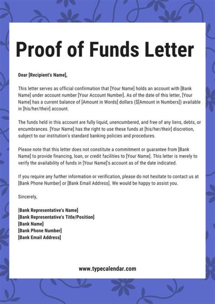 Is proof of funds mandatory?