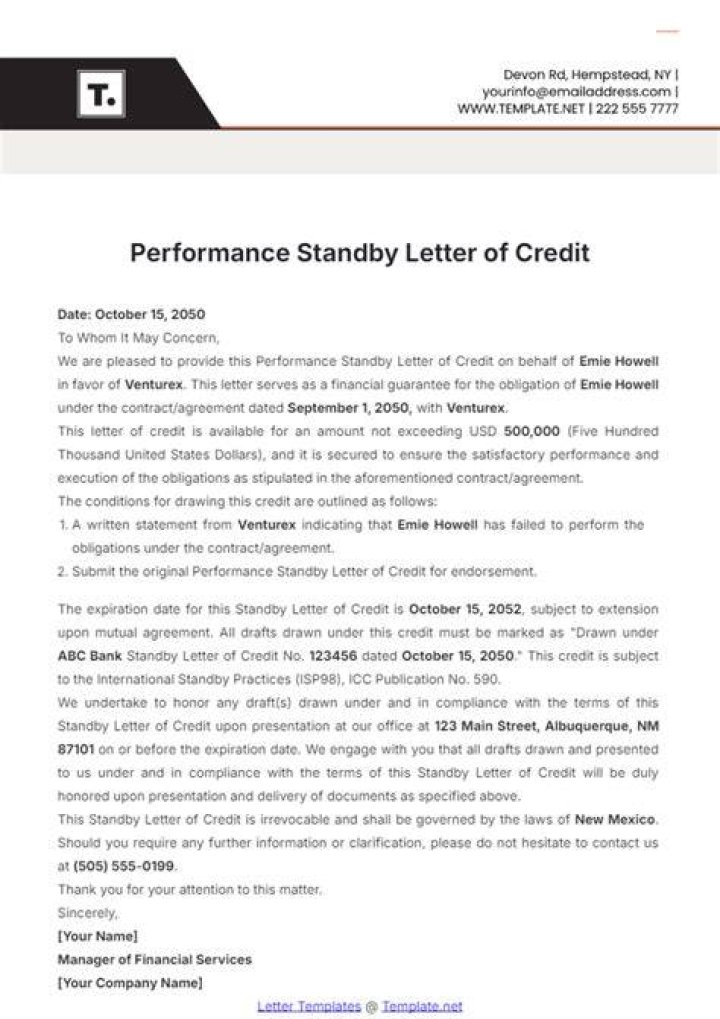 Is standby letter of credit a financial guarantee?