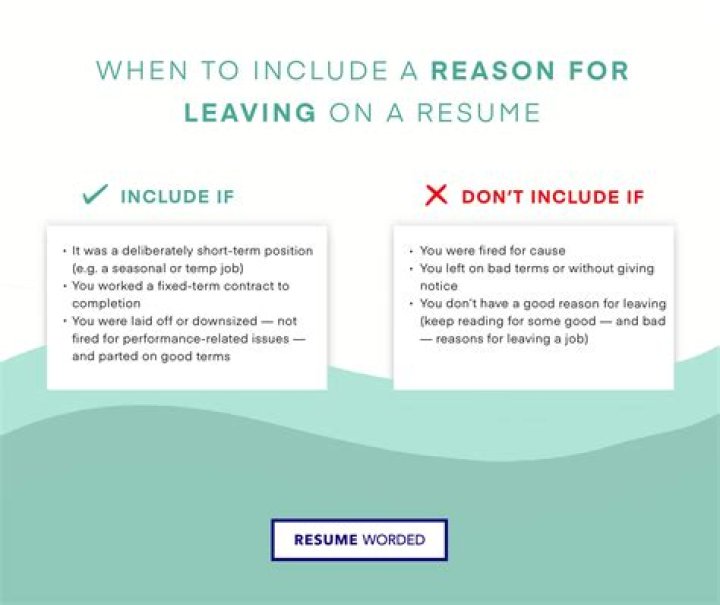 Should I put reason for leaving on resume?