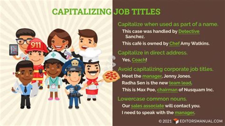 Should job titles be capitalized in a sentence?