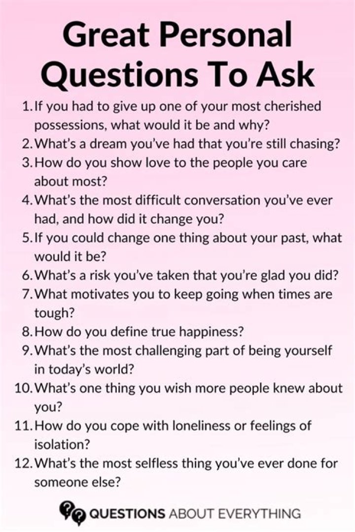 What are good personal questions?