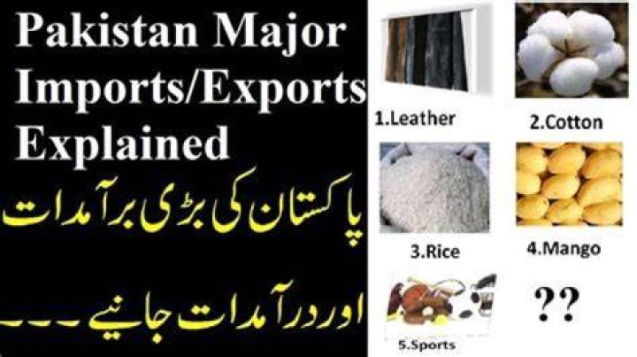 What are major imports and exports of Pakistan?