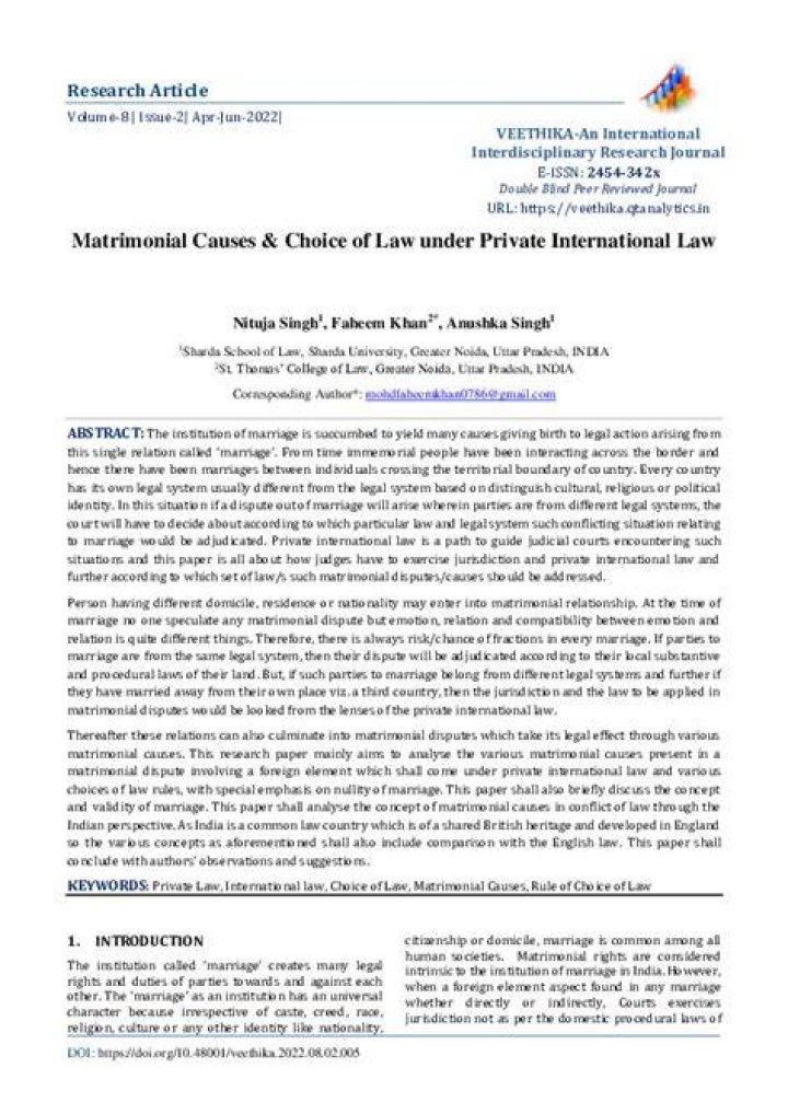 What are matrimonial issues?