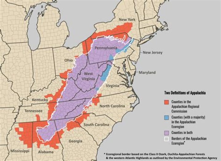 What are the major industries in Appalachian region?