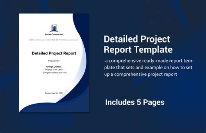 What do you mean by detailed project report?