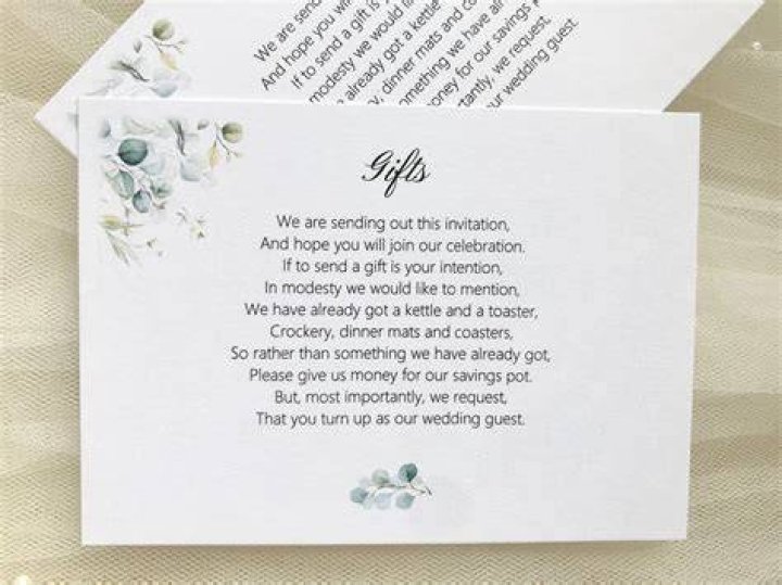 What do you say when giving money as a wedding gift?