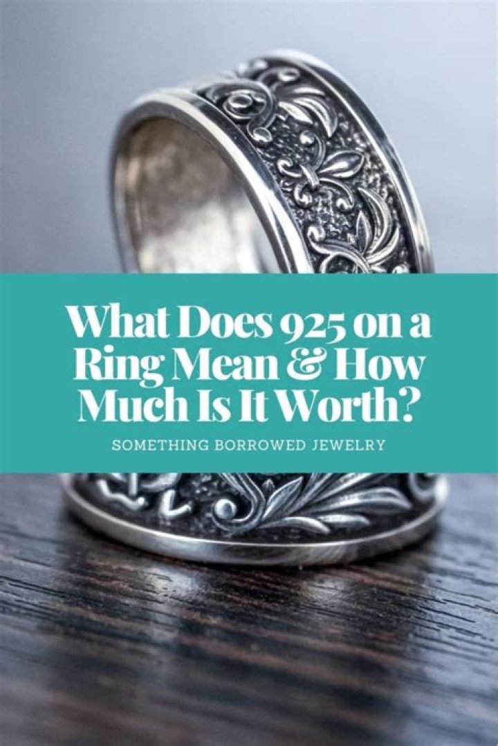 What does 925 CZ on a ring mean?