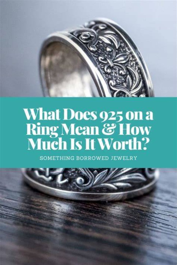 What does 925 RJ 7 mean on a ring?