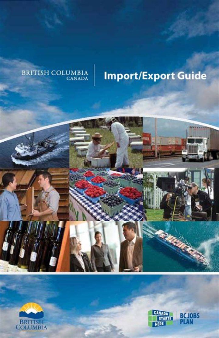 What does British Columbia import and export?