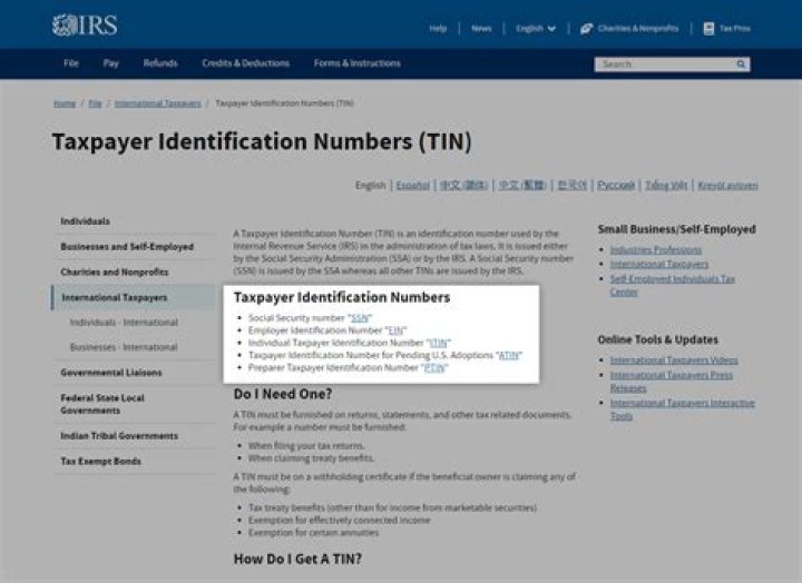 What does Ein stand for in tax ID?