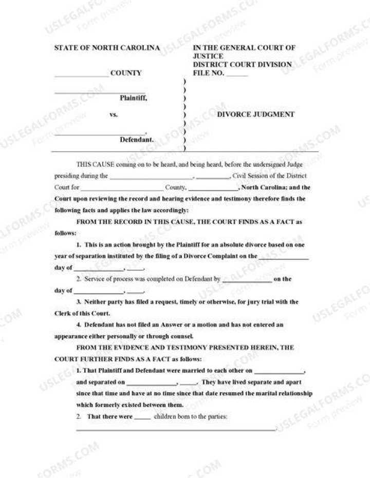 What does Judgement of absolute divorce mean?