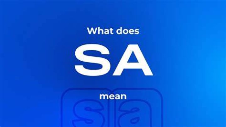 What does SA help mean?
