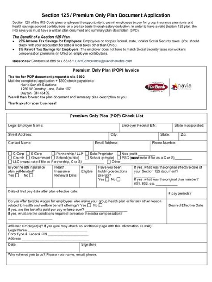 What does Section 125 of the IRS Code allow employers to do?