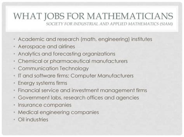 What industries hire mathematicians?