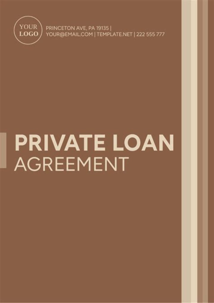 What is a private loan agreement?
