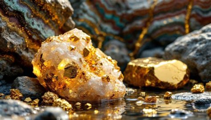 What is a rock that looks like gold?